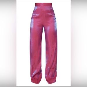 Hot pink wide leg pants